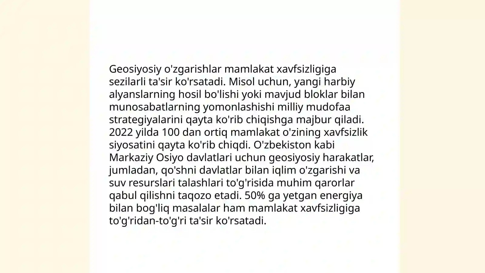 Tashqi tajovuzkor omillar ta'siri bilan bog'liq kritik holatlar 4