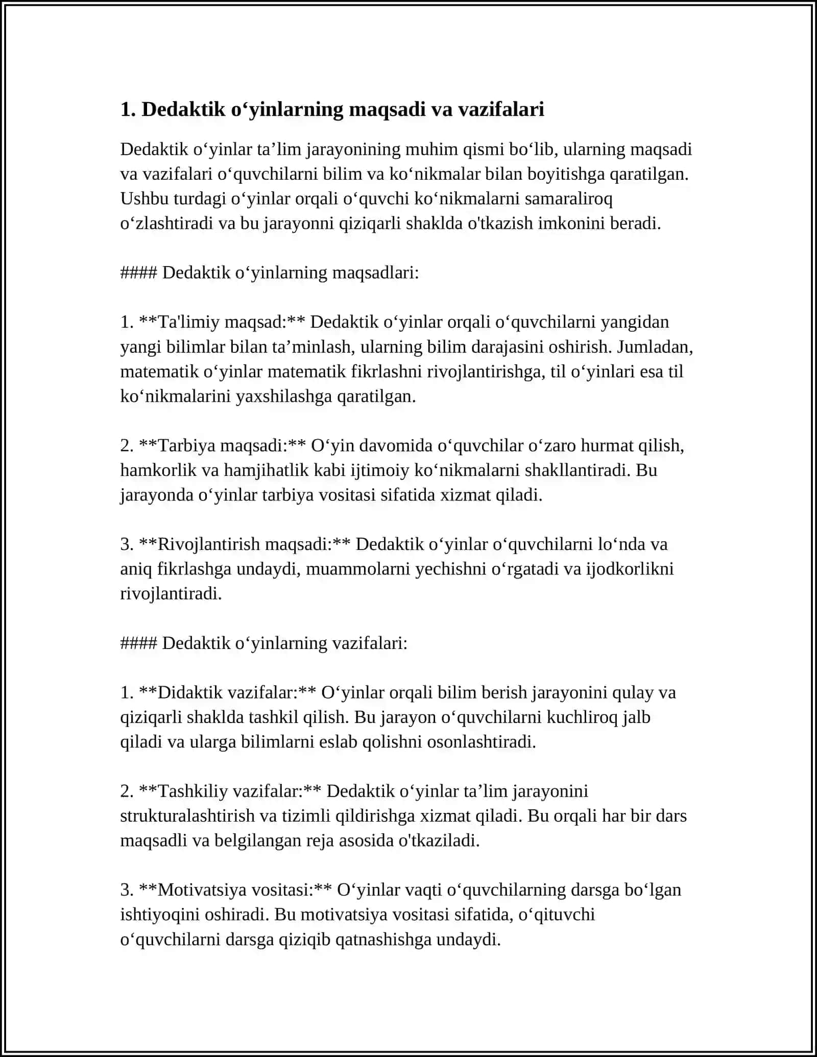 MAKTABGACHA TAʼLIM MUASSASALARIDA MUSIQA MASHGʻULOTLARIDA DEDAKTIK OʻYINLAR 4