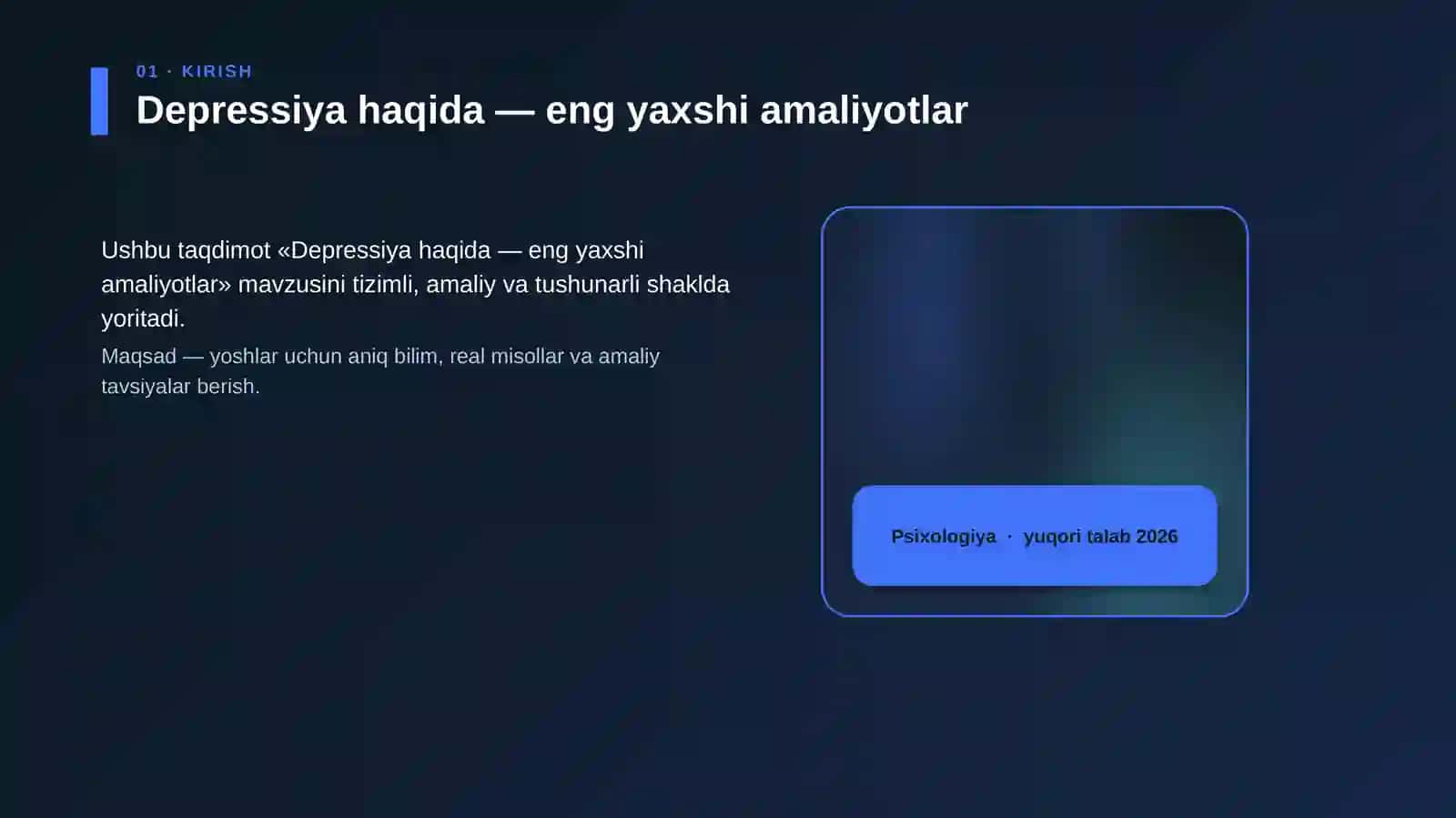 Depressiya haqida — eng yaxshi amaliyotlar 4
