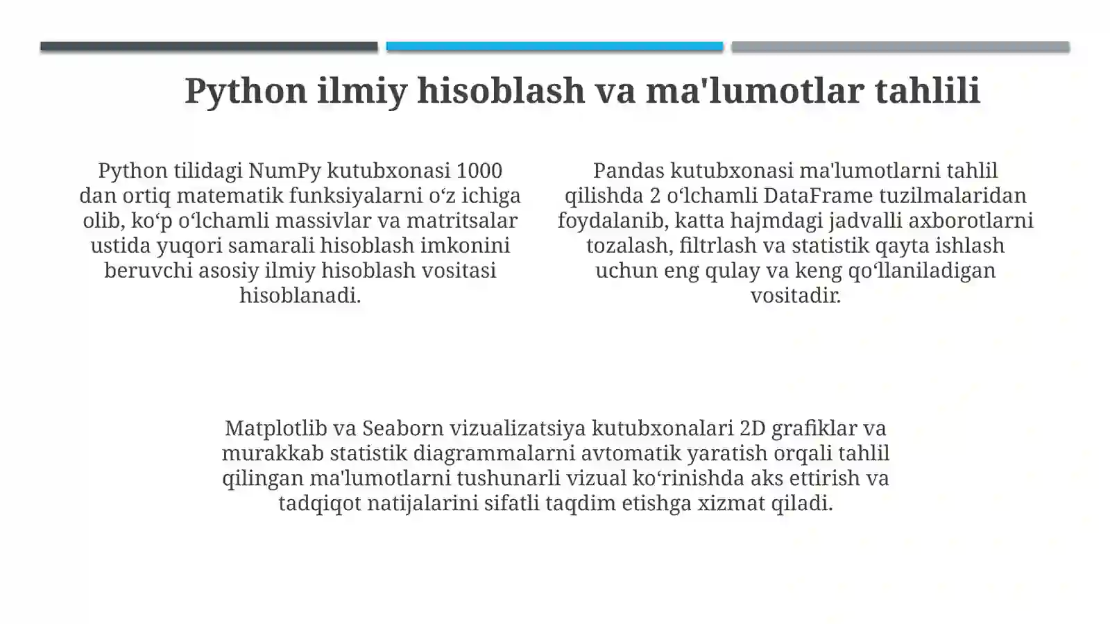 Dasturlash muhitlarida (Python, MATLAB, Mathcad, Maple va boshqalar) modellashtirish 4
