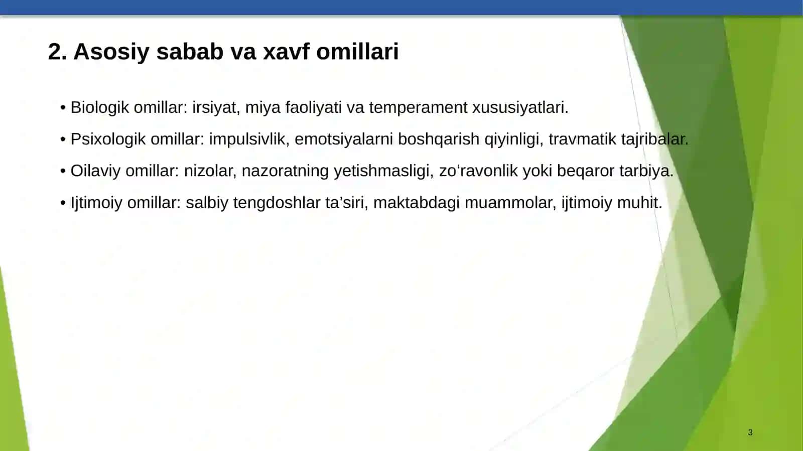 Bolalar va o‘smirlarda xulq-atvor buzilishlari 4