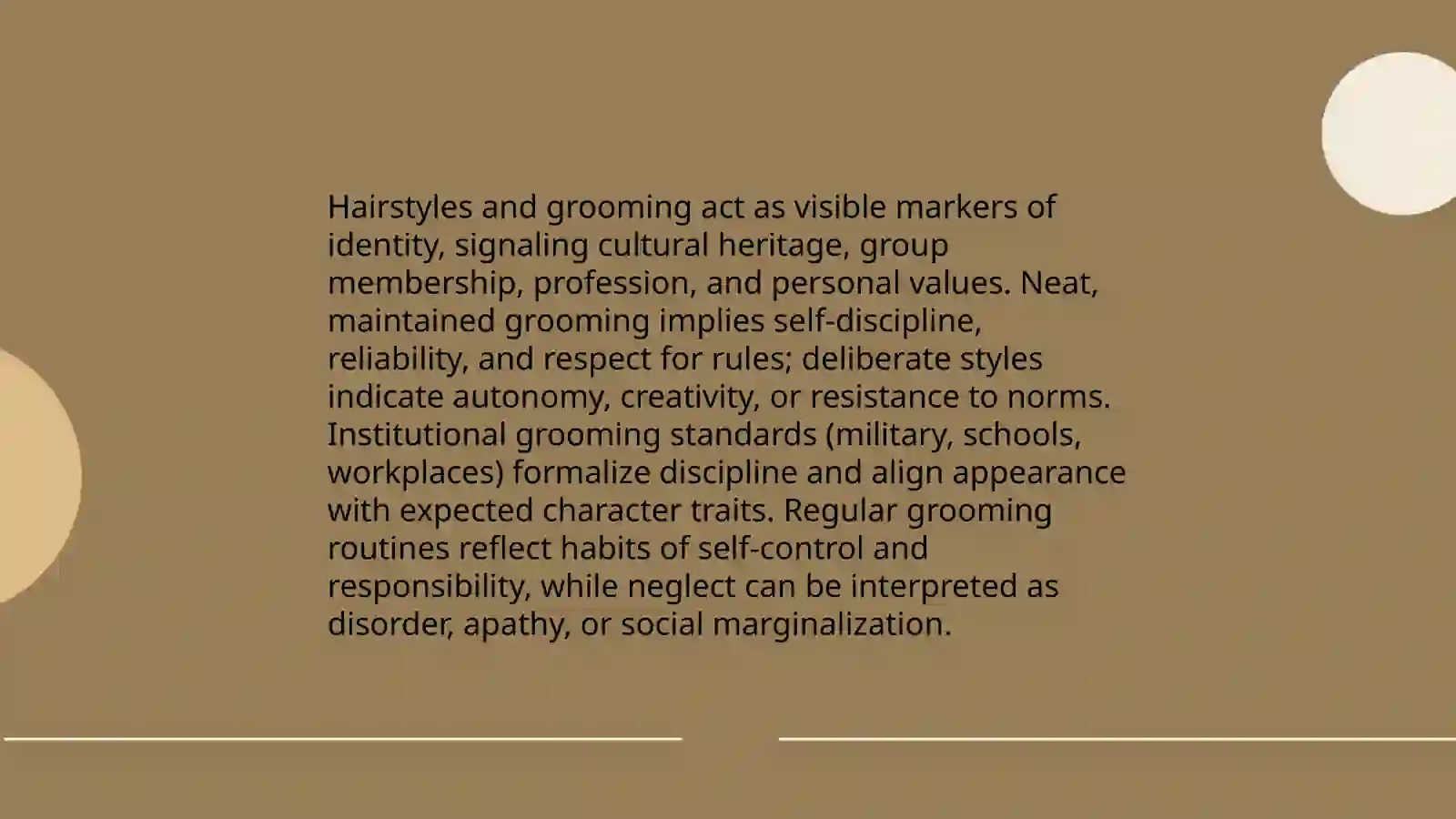 Appearance and its connection to character 4