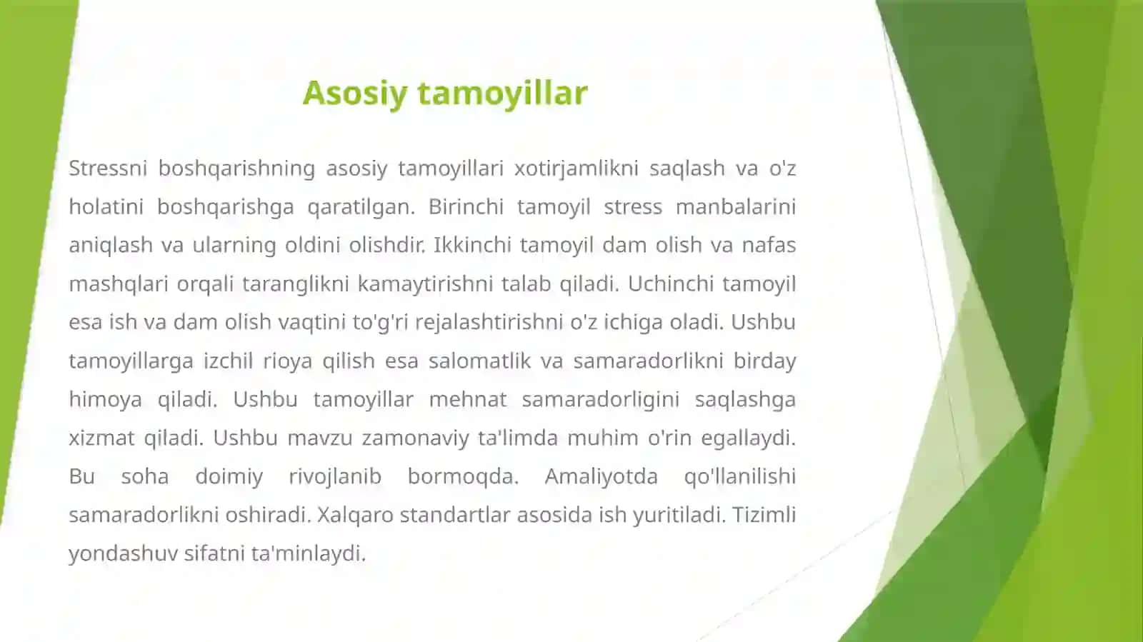 STRESSNI BOSHQARISH VA MEHNAT SAMARADORLIGI 4