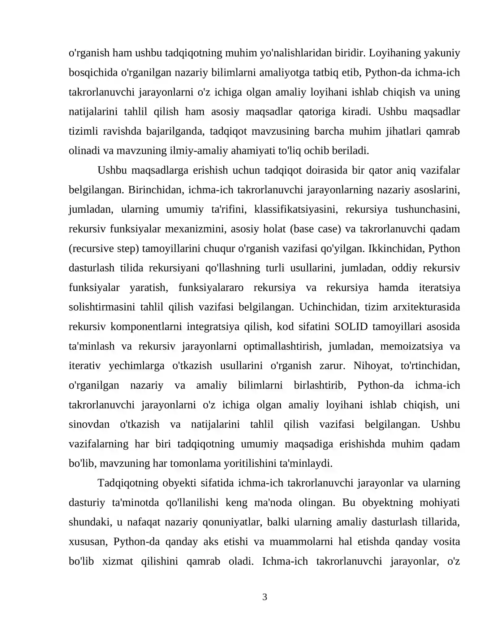 Python dasturlash tilida ichma-ich takrorlanuvchi jarayonlarni dasturlash 4