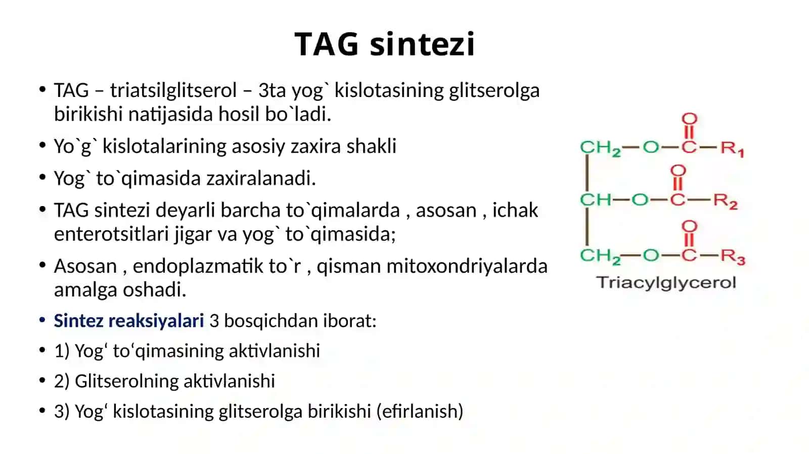 Oraliq yog'larning almashinuvi 4