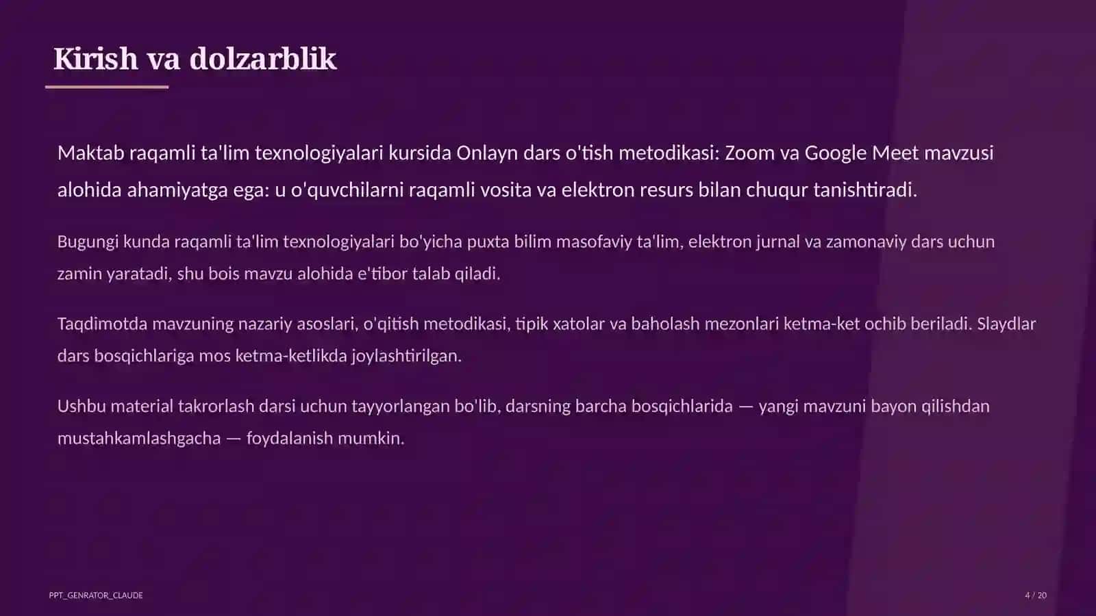 Onlayn dars o'tish metodikasi: Zoom va Google Meet 4