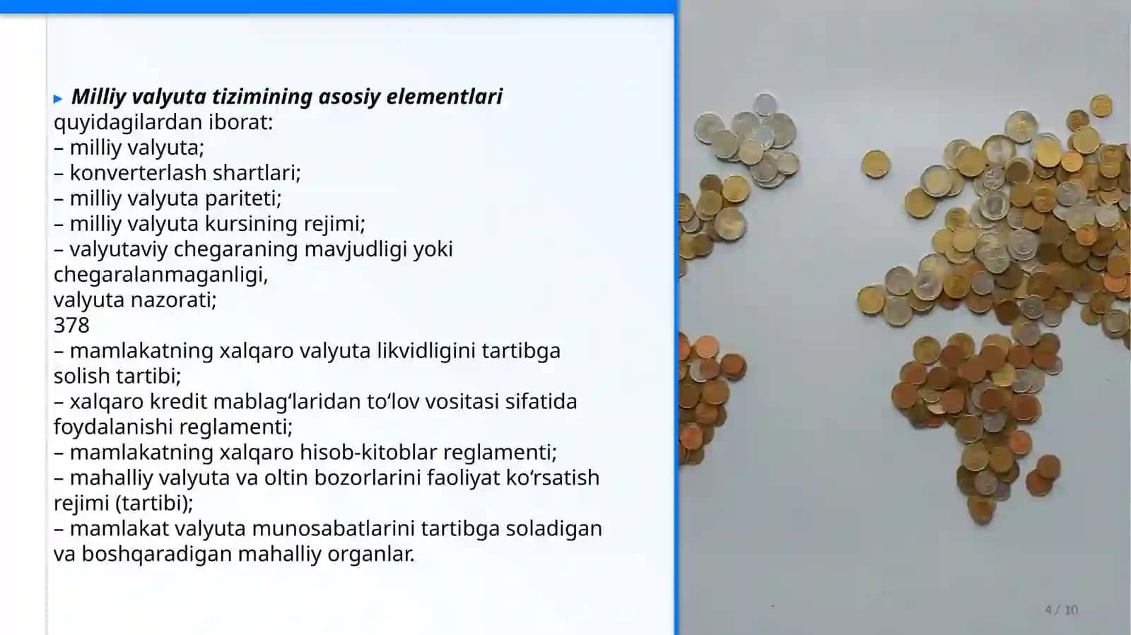 Milliy valyuta kursi va unga tasir etuvchi omillar 4