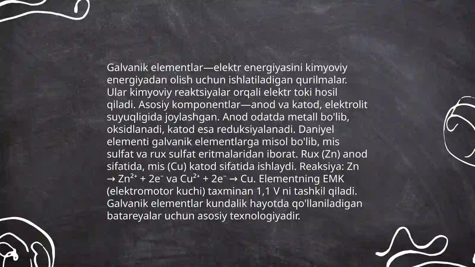 Elektro kimyo tushinshasi 4
