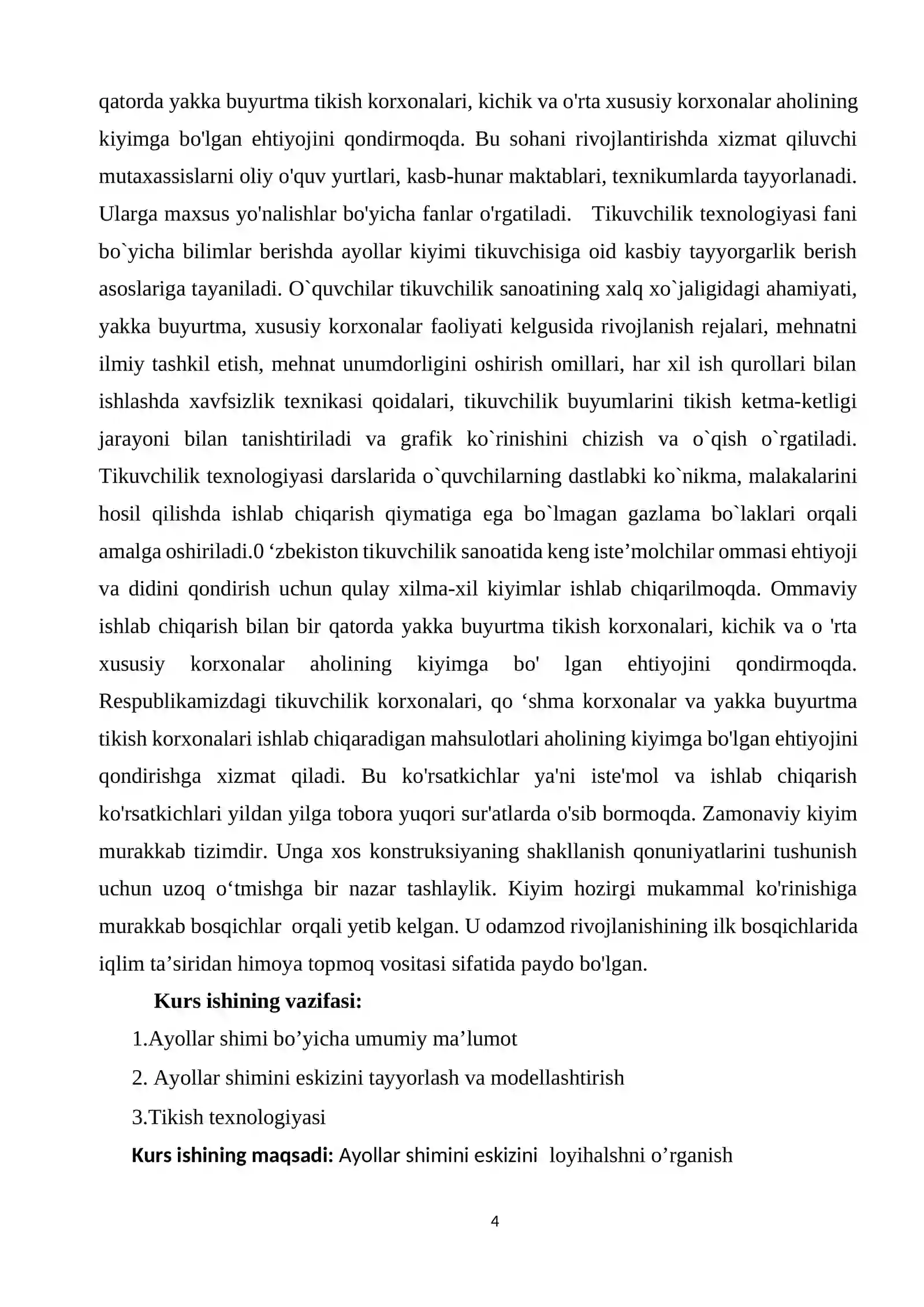 Ayollar shimini eskizini loyihalash 4