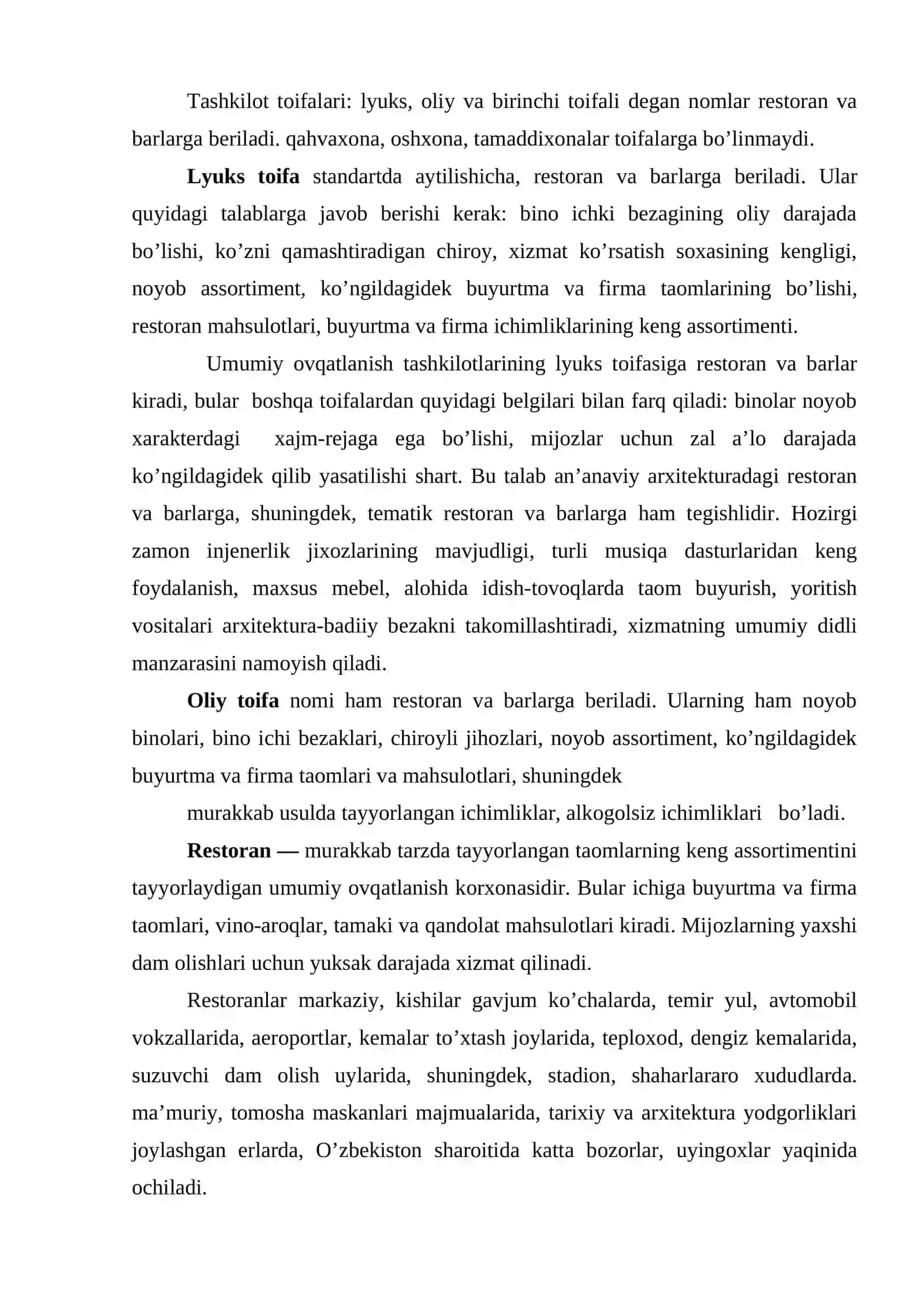 Umumiy оvqаtlаnish tаshkilоtlаri 4