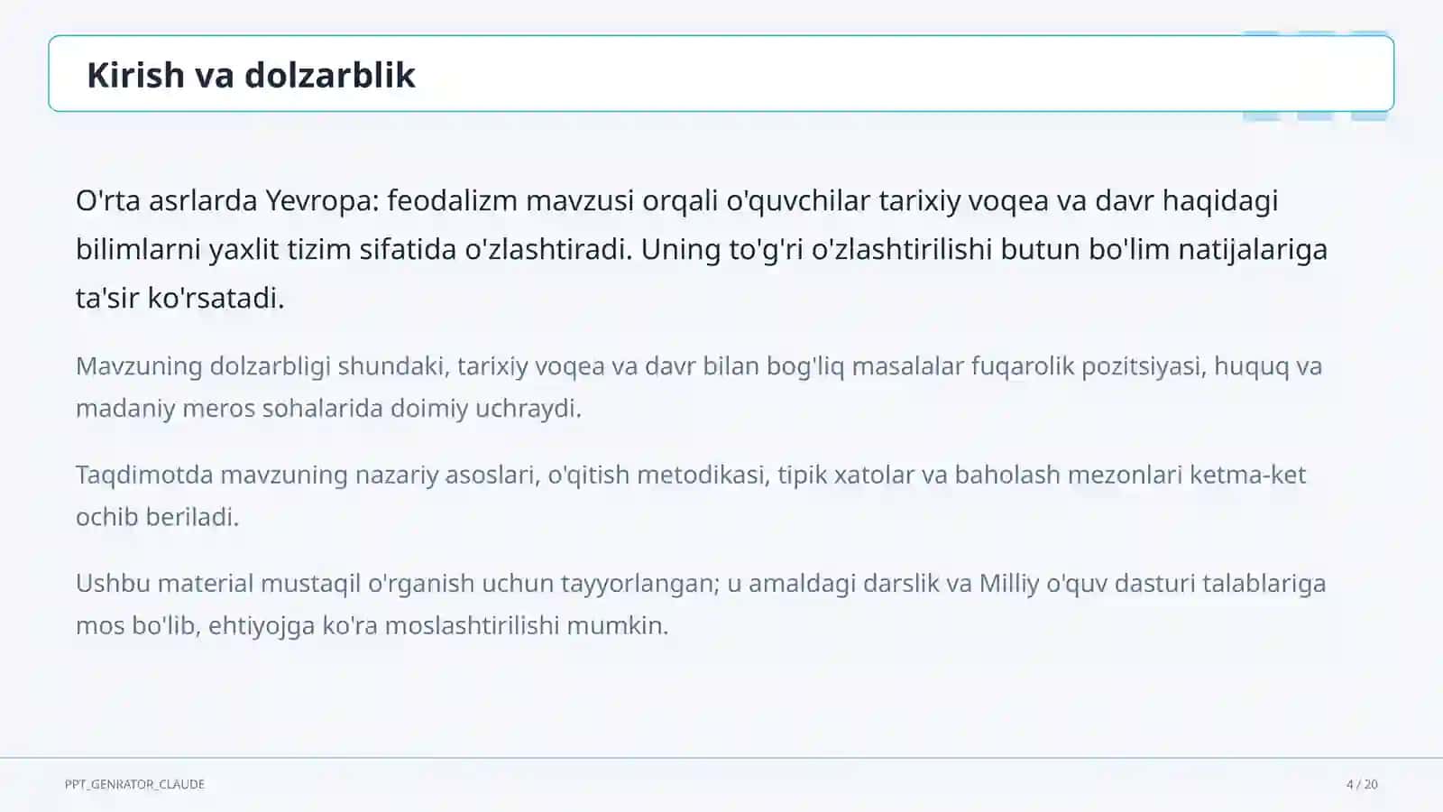 O'rta asrlarda Yevropa: feodalizm (7-sinf) 2