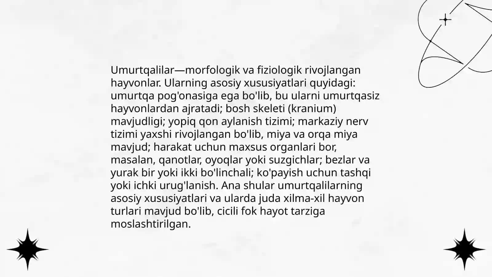 Umurtqali hayvonlarning umumiy tuzilishi 4