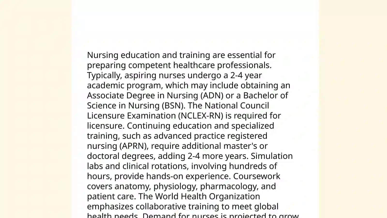 The nursing profession 4