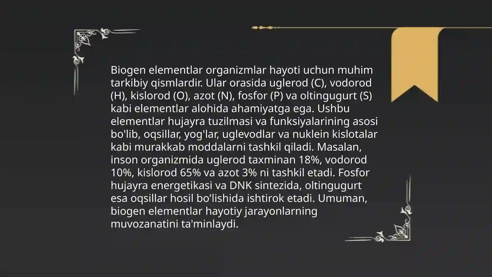 Biogen elementlar 4