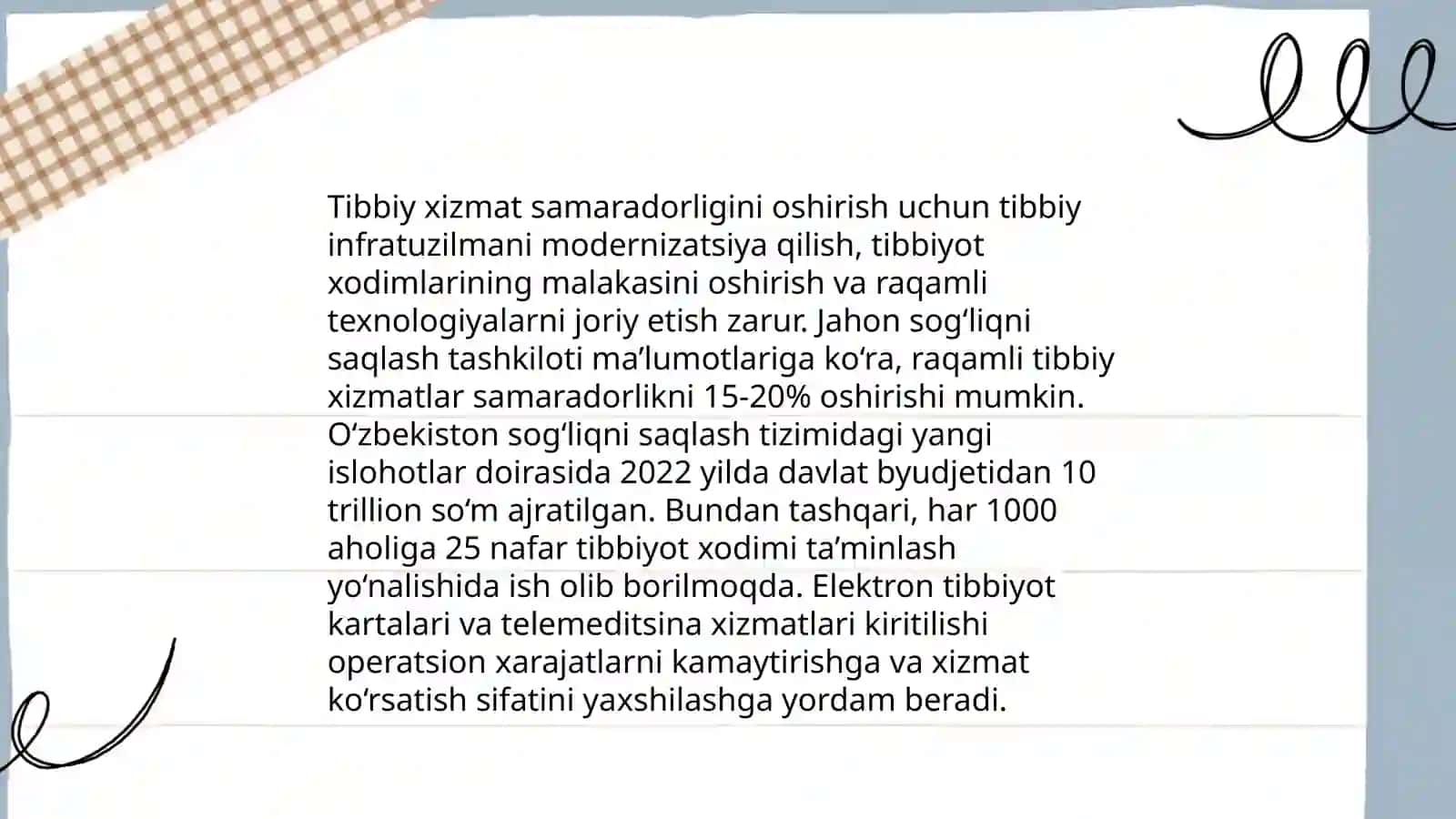 Tibbiy hisob va hisobotning Tibbiyot xizmati faoliyatini tashkillashtirishdagi ahamiyati 4