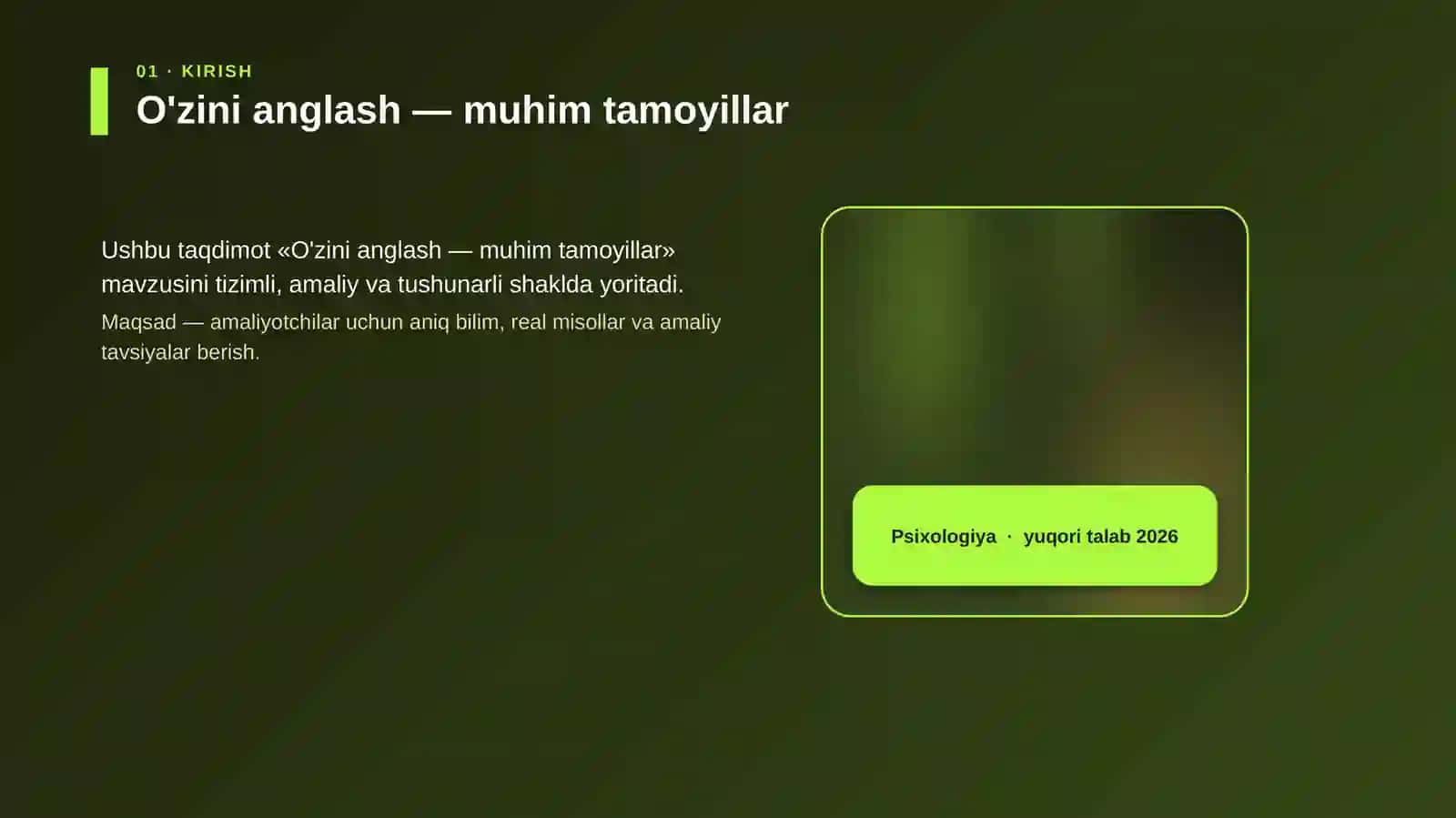 O'zini anglash — muhim tamoyillar 4