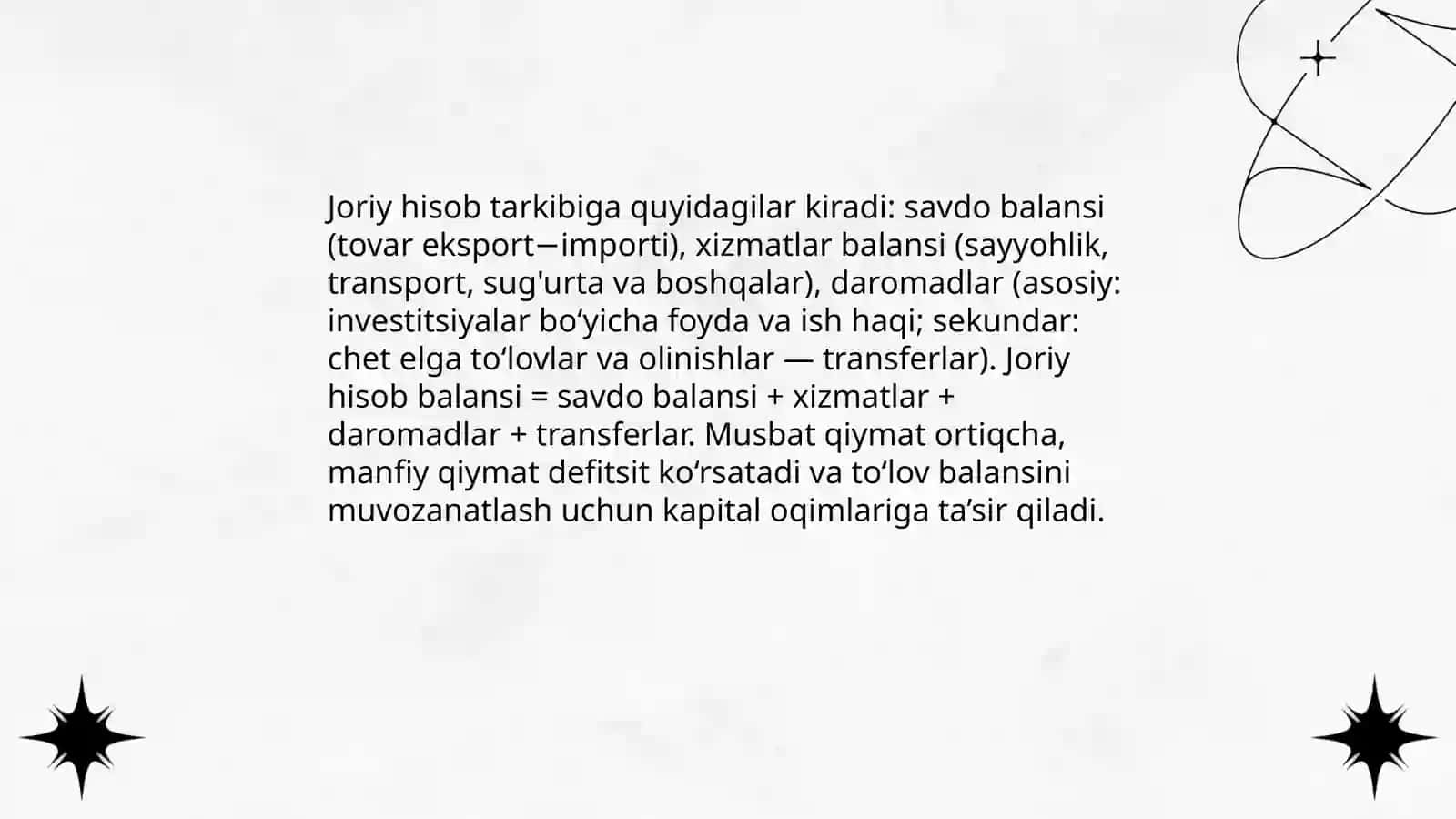 To'lov balansi, tashqi qarz va oltin valyuta zaxiralari 4