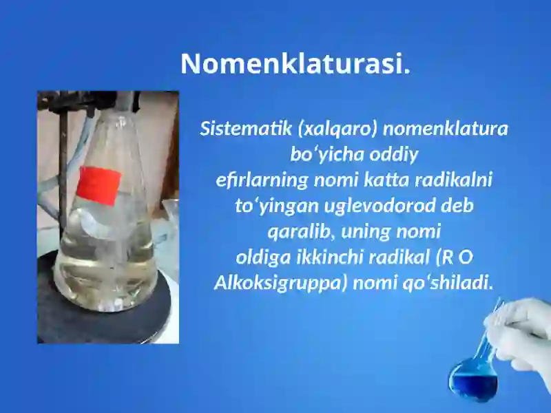 Oddiy efirlar. Olinishi va xossalari 4