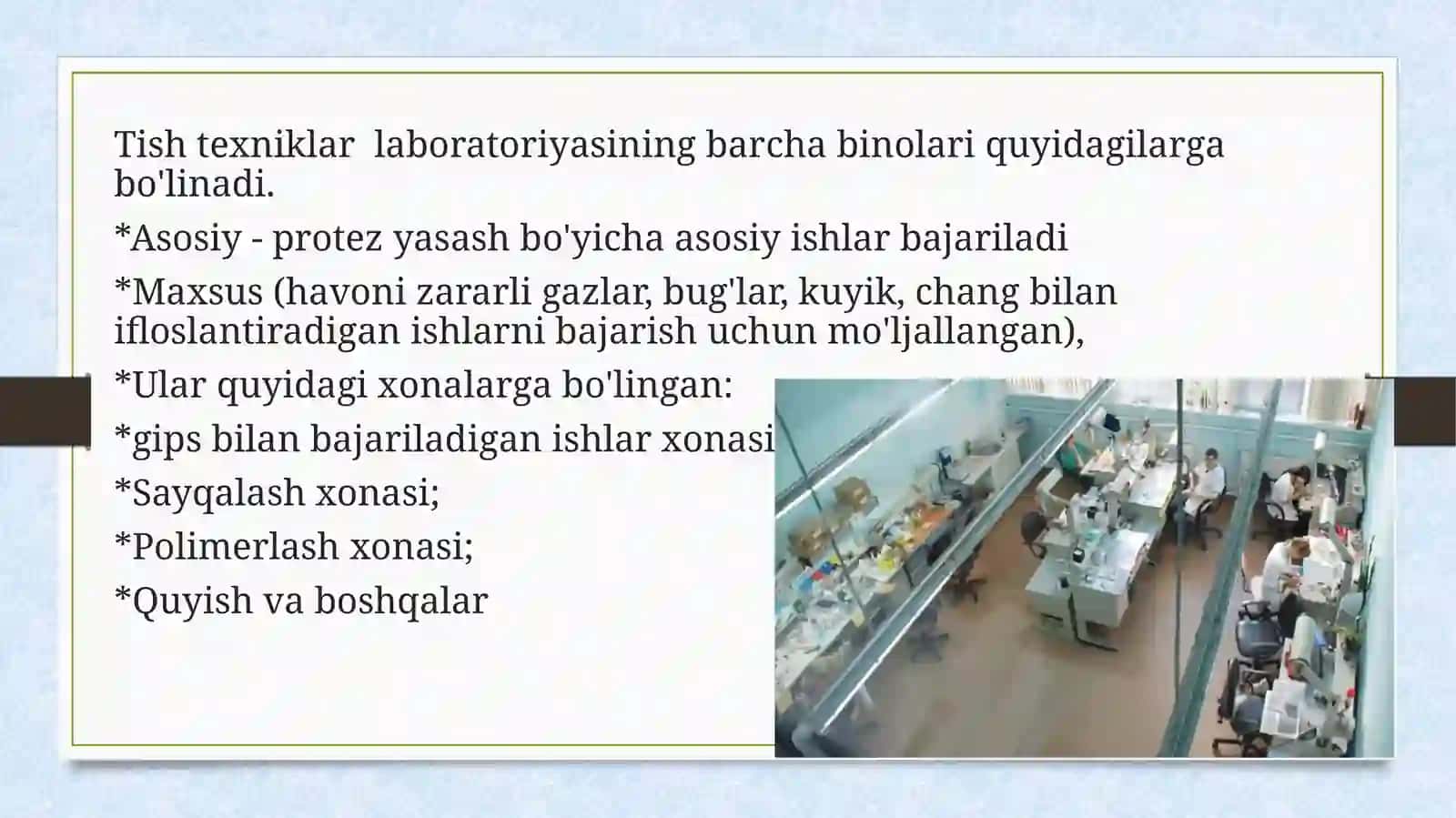 Tish yasash  laboratoriyasida ishlatiladigan asbob uskunalar 4
