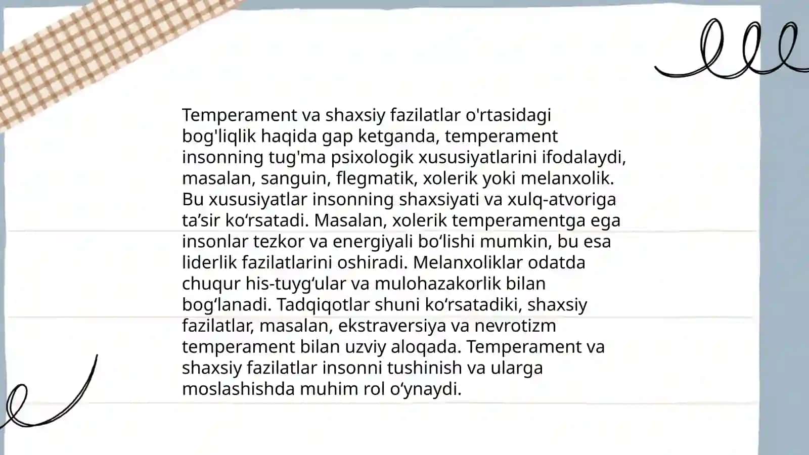 Shaxs temperamentni tadqiq etishga doir psixologik testlar 4