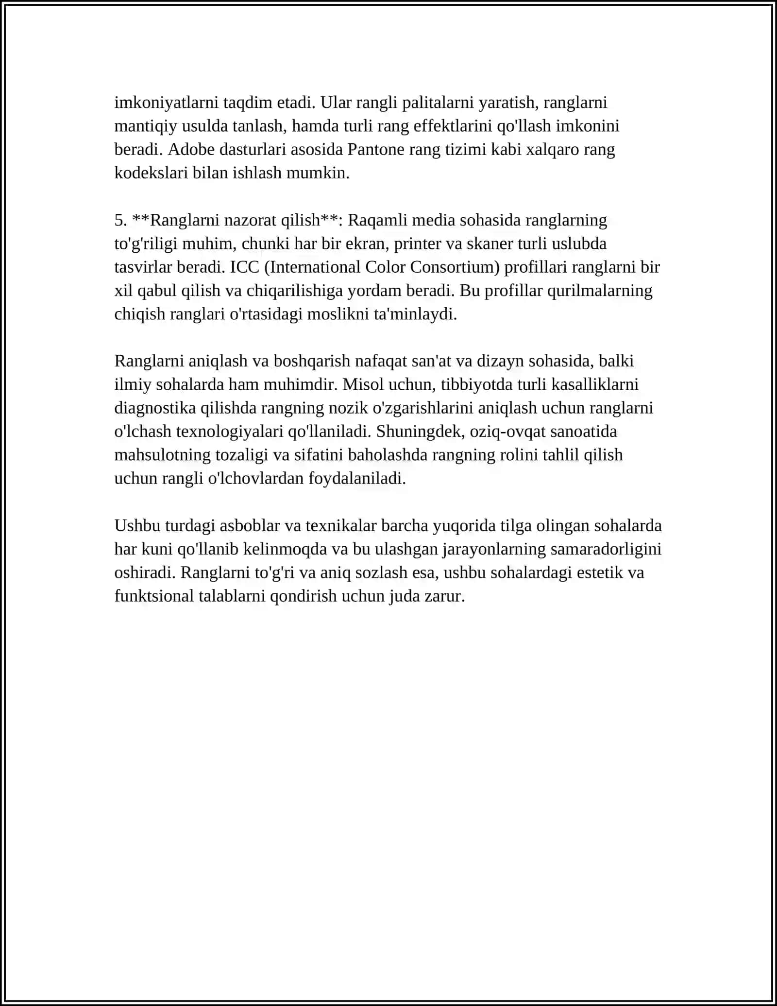 PHOTOSHOP DASTURNING GRAFIK OB’YEKTLARDA RANGLAR VA QATLAMLAR BILAN ISHLASH 4