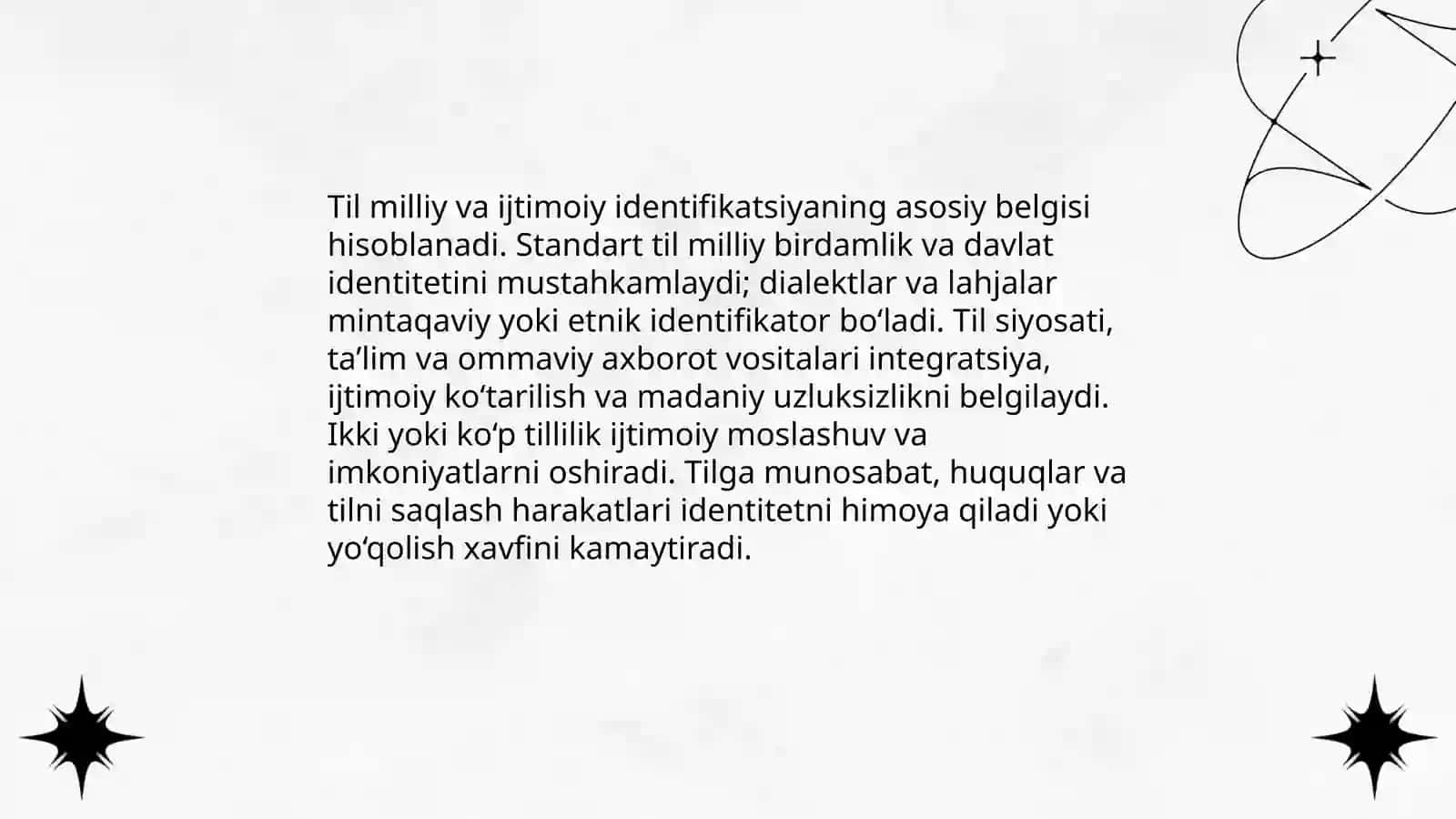 Tilning ijtimoiy vazifalari. Tilning hissiy-ta'siriy tuygʻu ifodalash vositasi 4