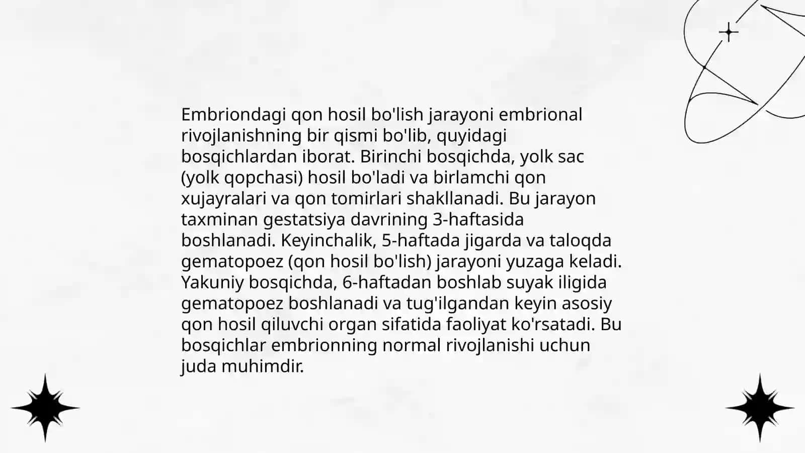 Qon hosil bo'lishi 4