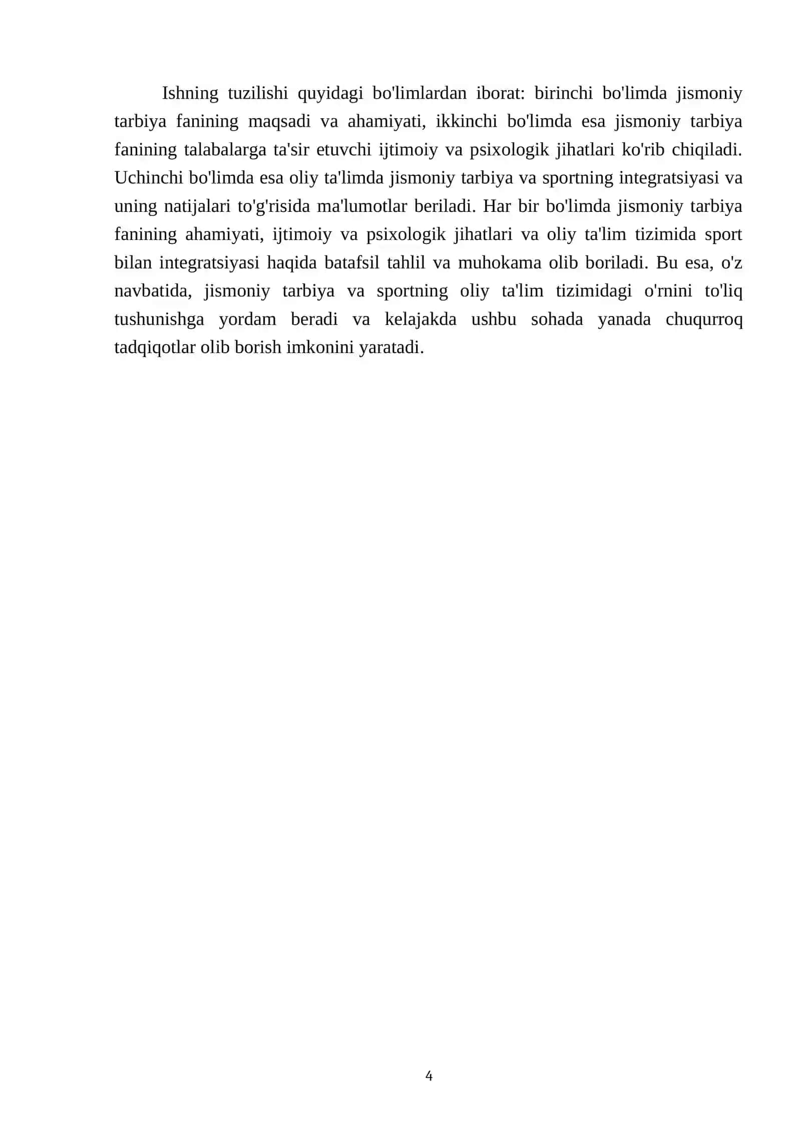 Oliy taʼlim tizimida jismoniy tarbiya fanining oʻrni 4