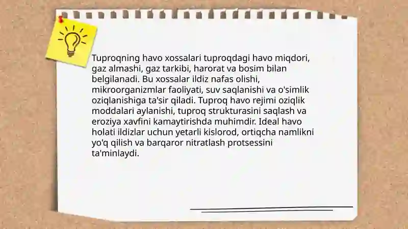 Tuproqning havo xossalari va havo rejimi 4