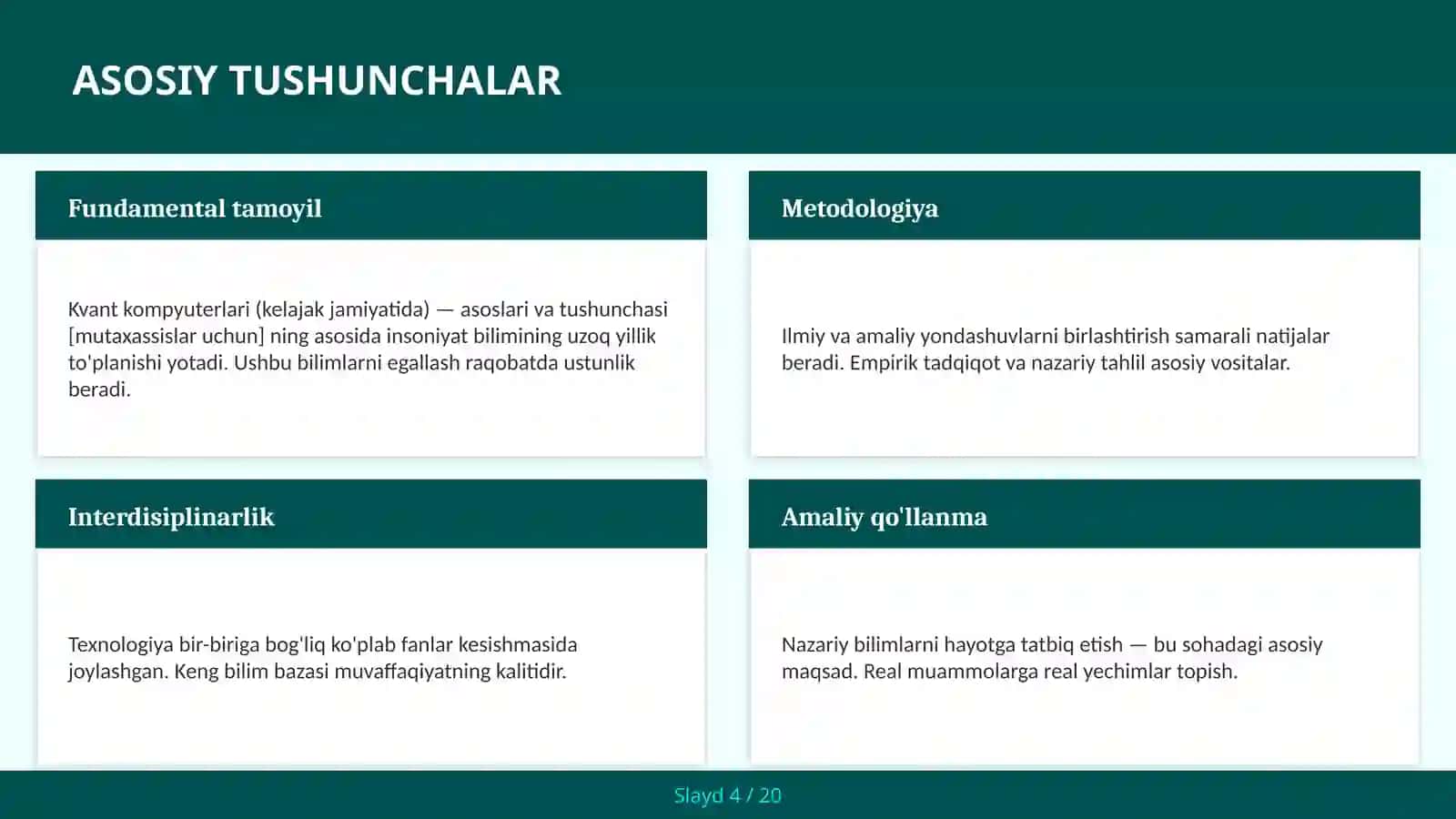 KVANT KOMPYUTERLARI (KELAJAK JAMIYATIDA) — ASOSLARI VA TUSHUNCHASI [MUTAXASSISLAR UCHUN] 4