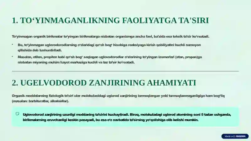 Alitsiklik alkanlar saqlagan dori moddalar tahlili 4