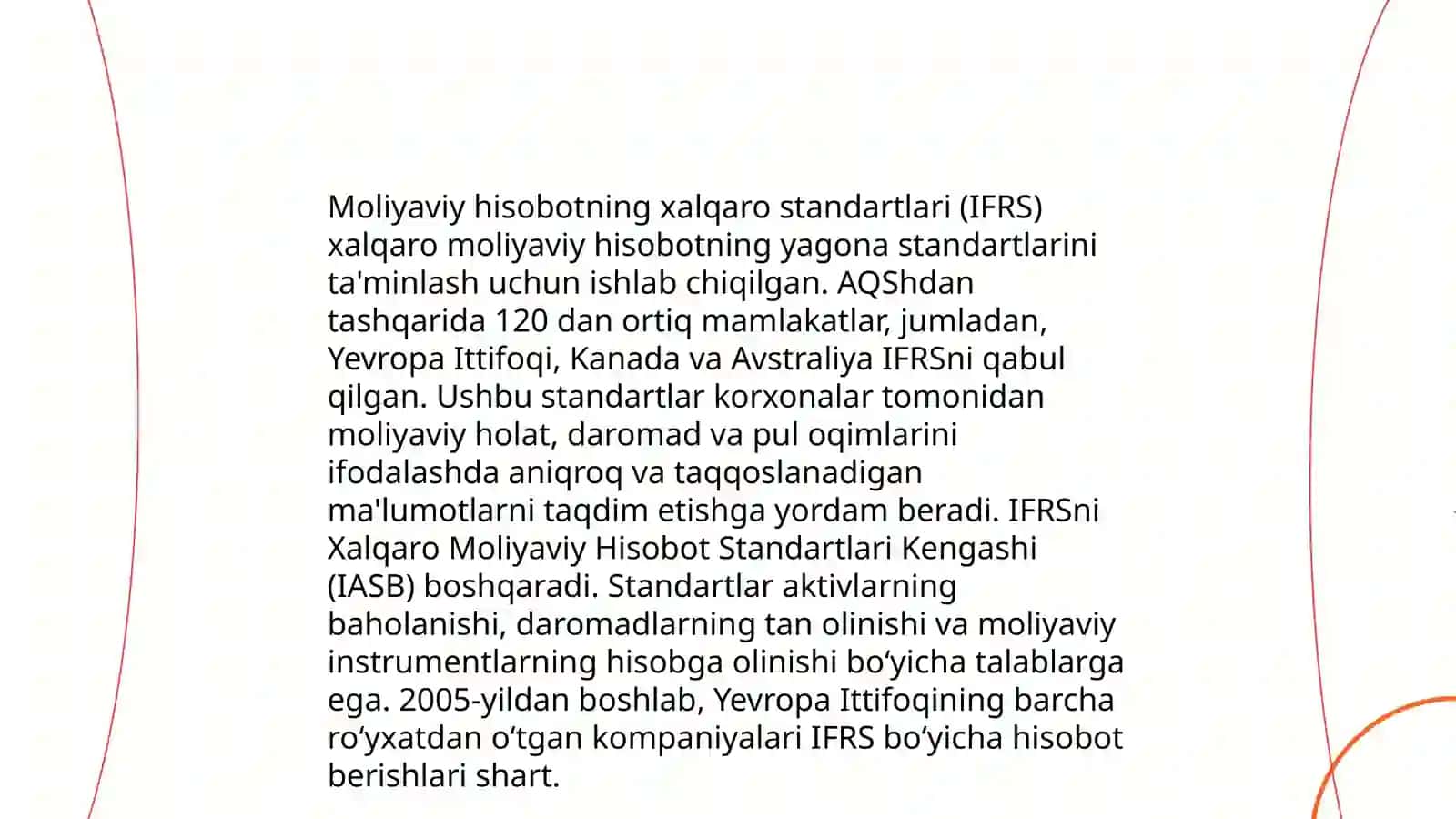 Moliyaviy hisobotning xalqaro standartlari (IFRS) kirish 4