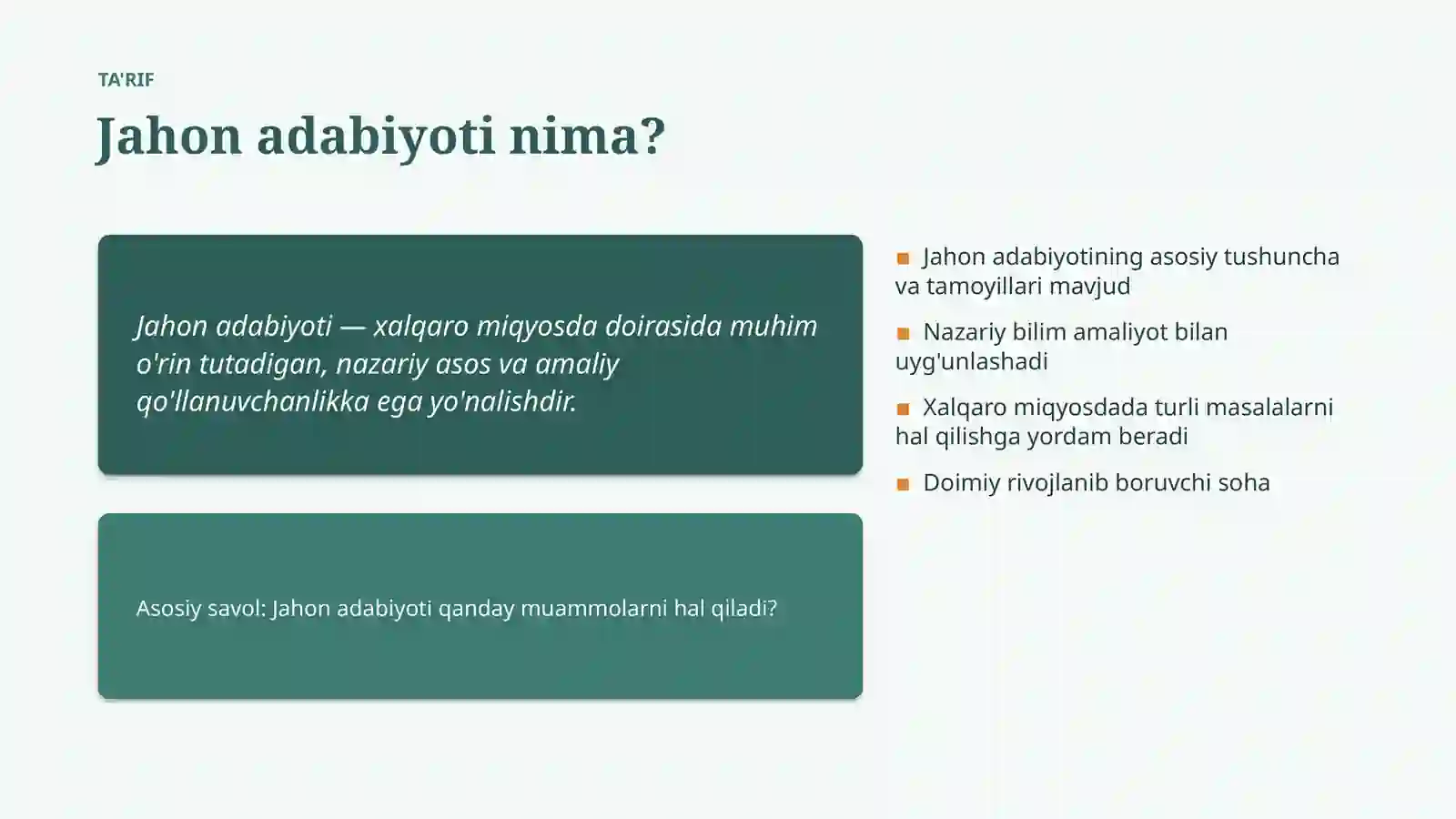 Jahon adabiyoti 4