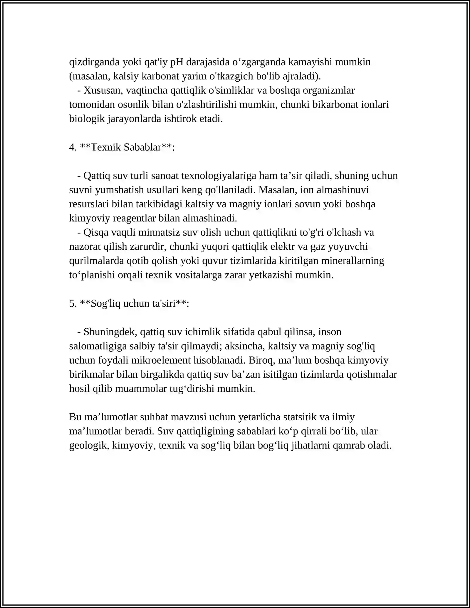 SUVNING QATTIQLIGI VA UNING YO'QOTISH USULLARI 4