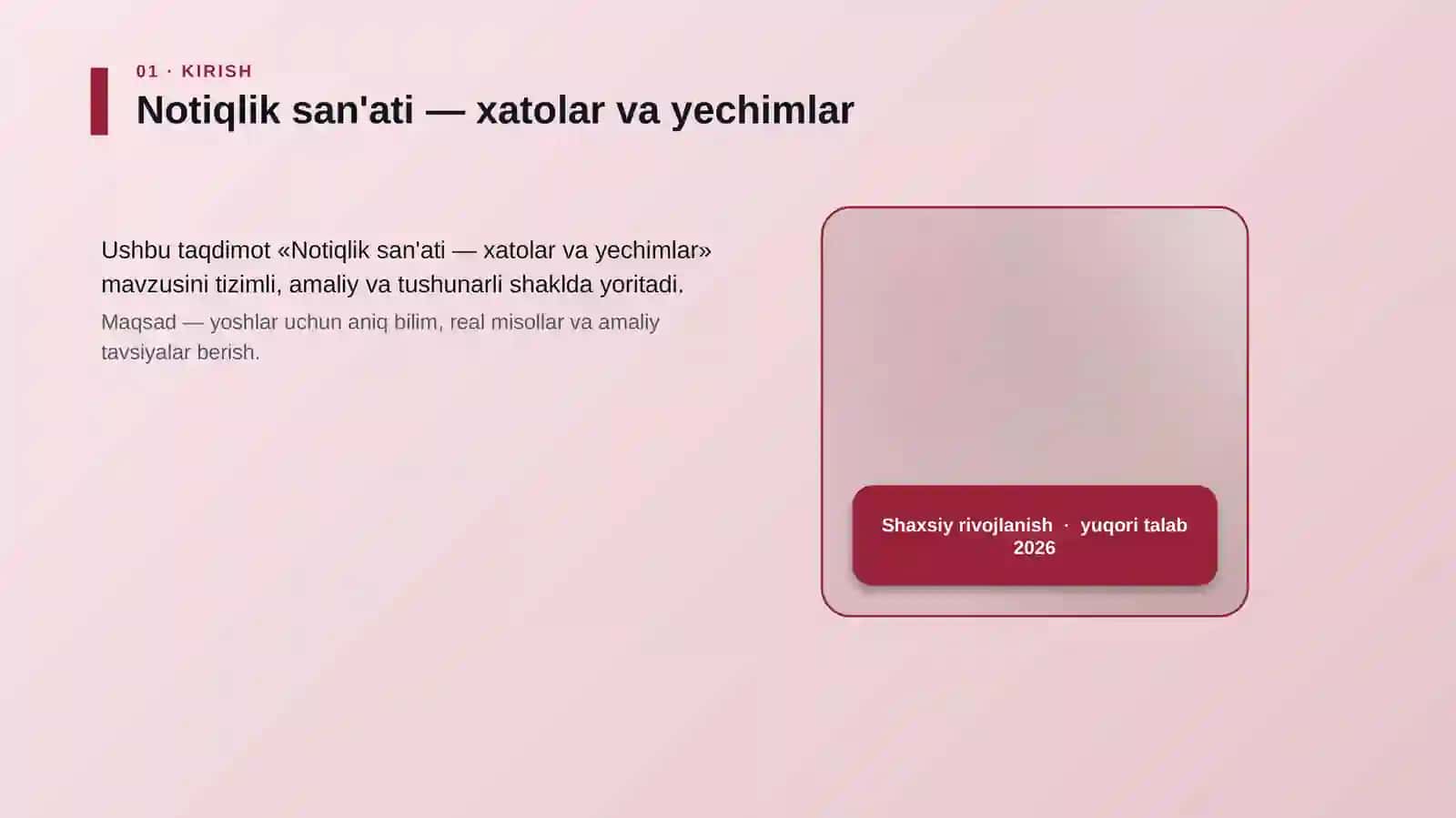 Notiqlik san'ati — xatolar va yechimlar 3