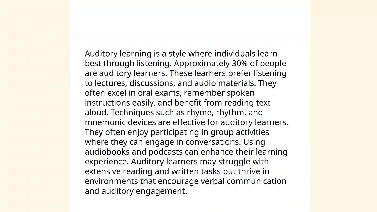 Types of learning styles 4