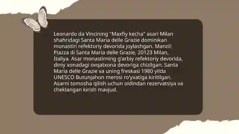 Leonardo da Vinci "Maxfiy kecha" asari 4