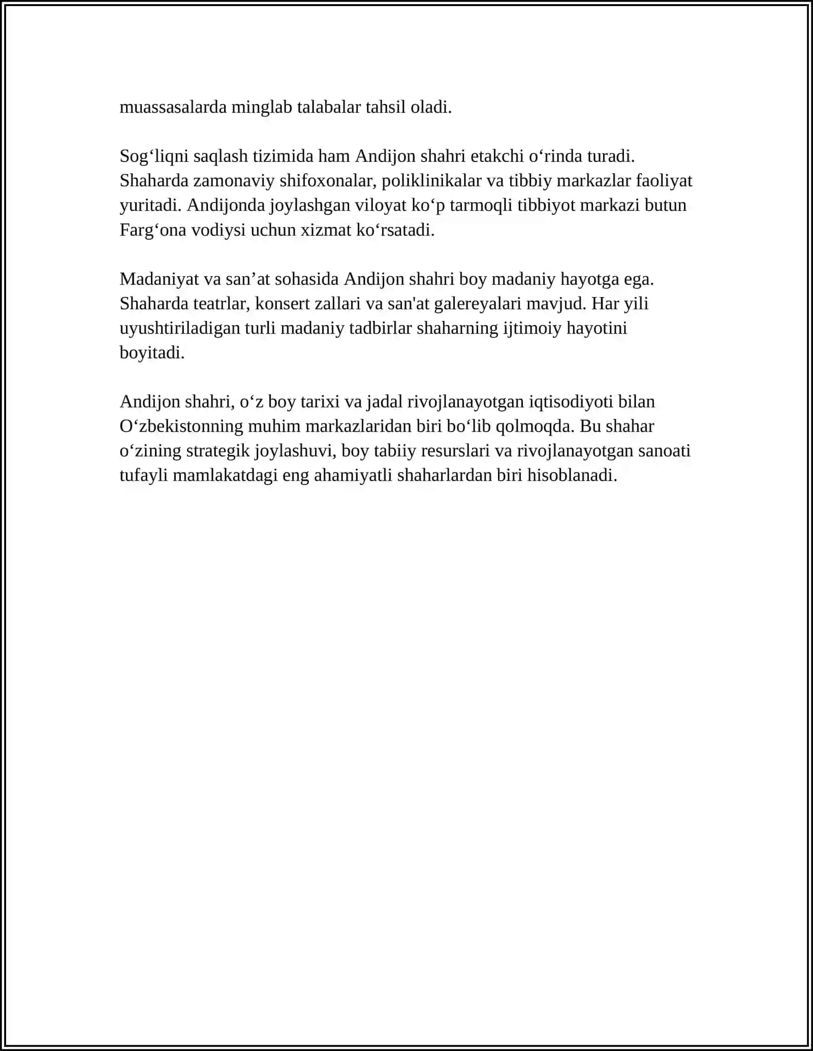 ANDIJON ABU ALI IBN NOMIDAGI JAMAT SALOMATLIGI TEXNIKUMNI 4