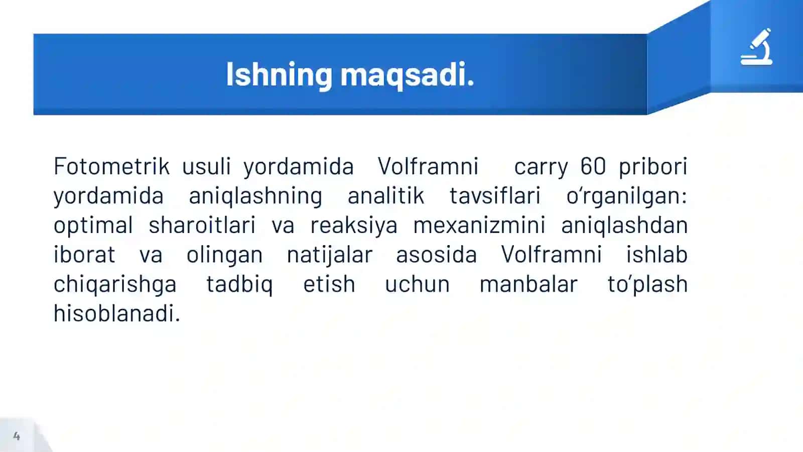 Muruntau kon rudasi tarkibidagi og'ir metallar tahlili 4