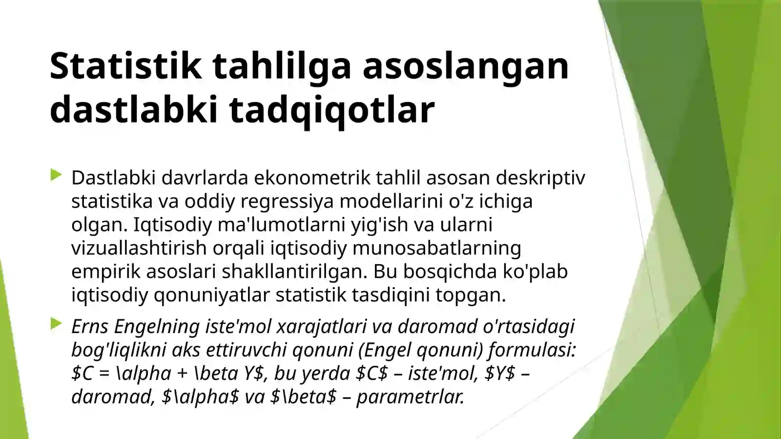 Ekonometirika fanining kelib chiqish tarixi va rivojlanish bosqichlari 4