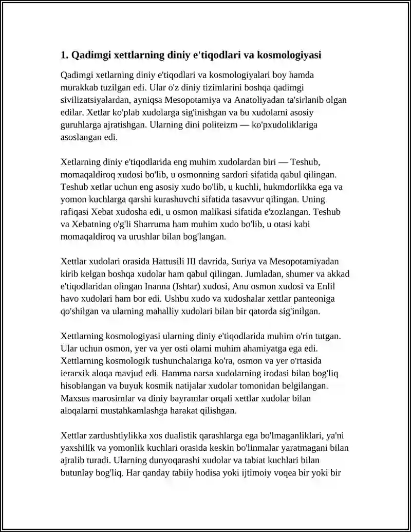 Qadimgi Xettlarning Dini 4