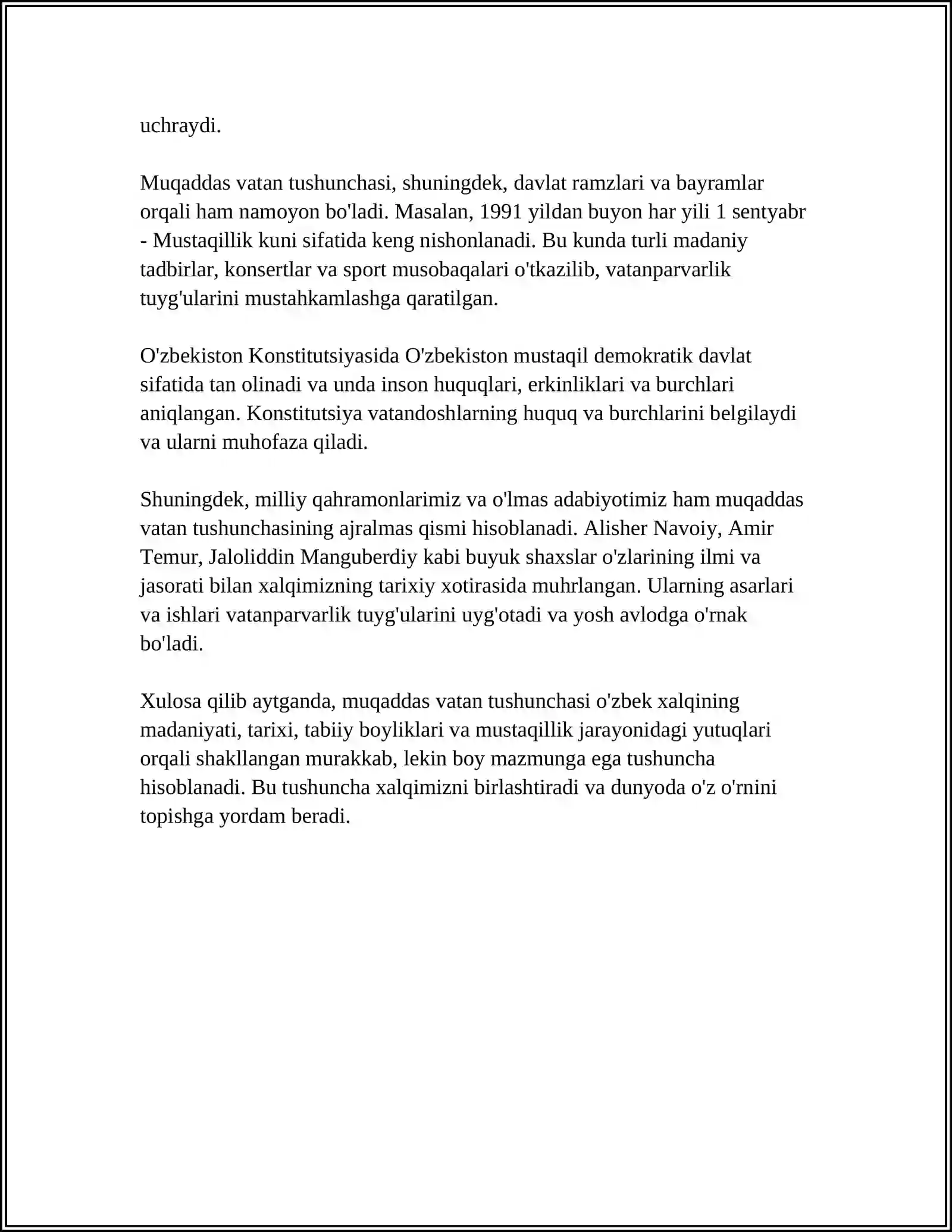 MUQADDAS VATAN BOYROG'I 4