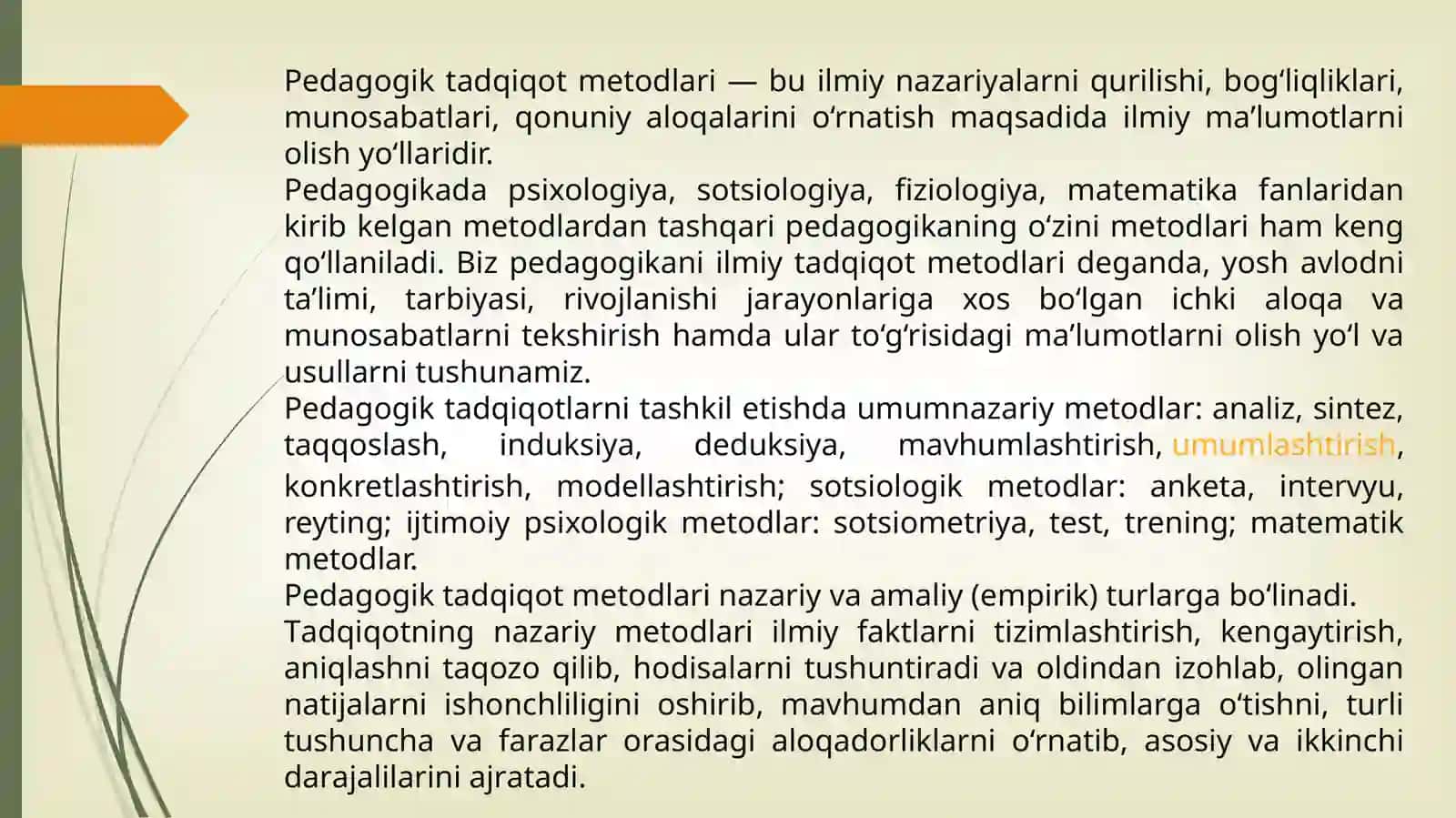 Pedagogika fanining ilmiy-tadqiqot metodlari 4