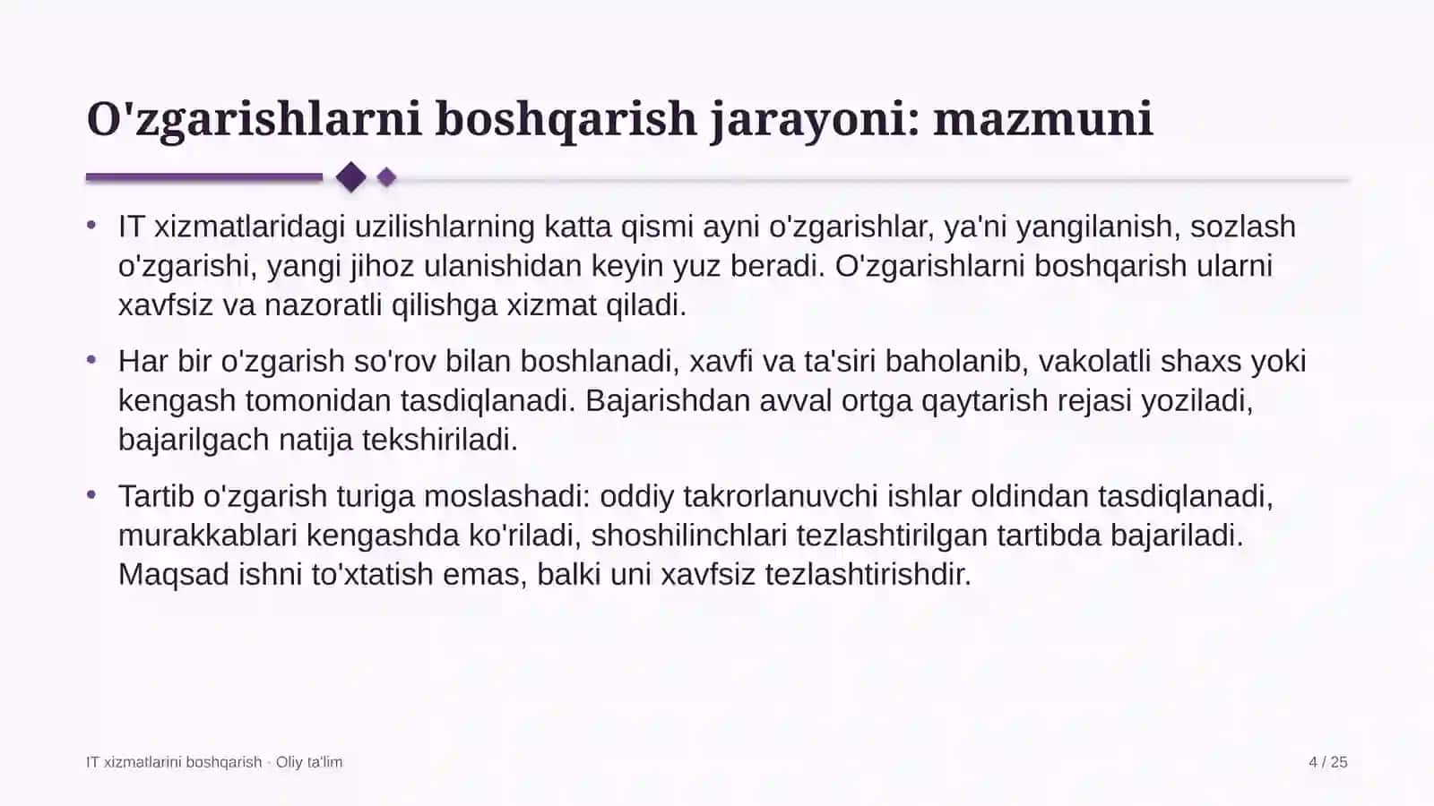 fuqarolik holati dalolatnomalarini yozish organlarida o'zgarishlarni boshqarish jarayonini joriy etish 1452 4