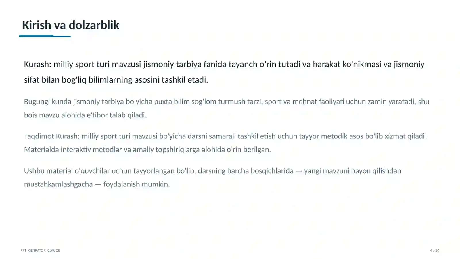 Kurash: milliy sport turi (7-sinf) 4