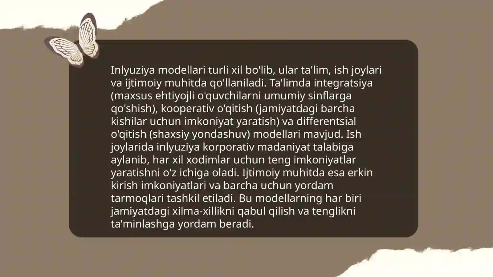 Alohida yordamga muhtoj bolalarda rivojlanishdagi nuqsonining chuqurligi va tuzilishiga qarab inlyuziya modellarini tanlash 4
