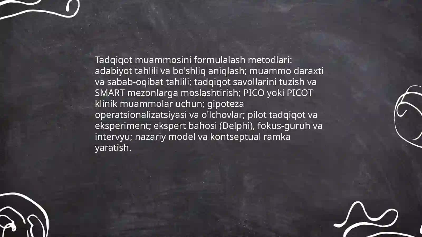 Tadqiqot muammosini shakllantirish va gipoteza 4
