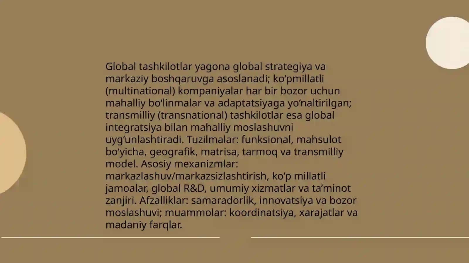 Xalqaro biznesning tashkiliy dizayni va tuzilishi 4
