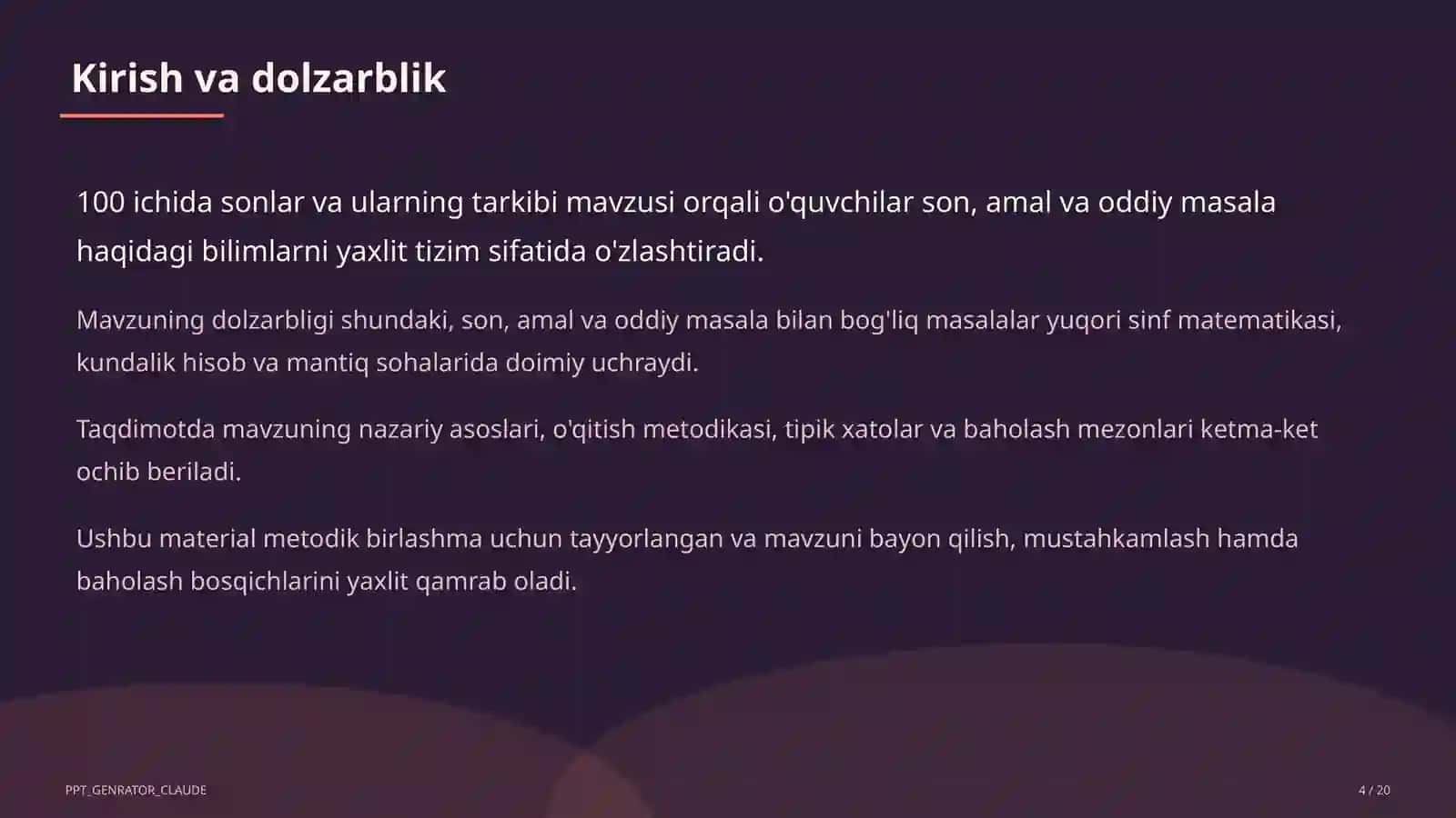 100 ichida sonlar va ularning tarkibi (2-sinf) 4