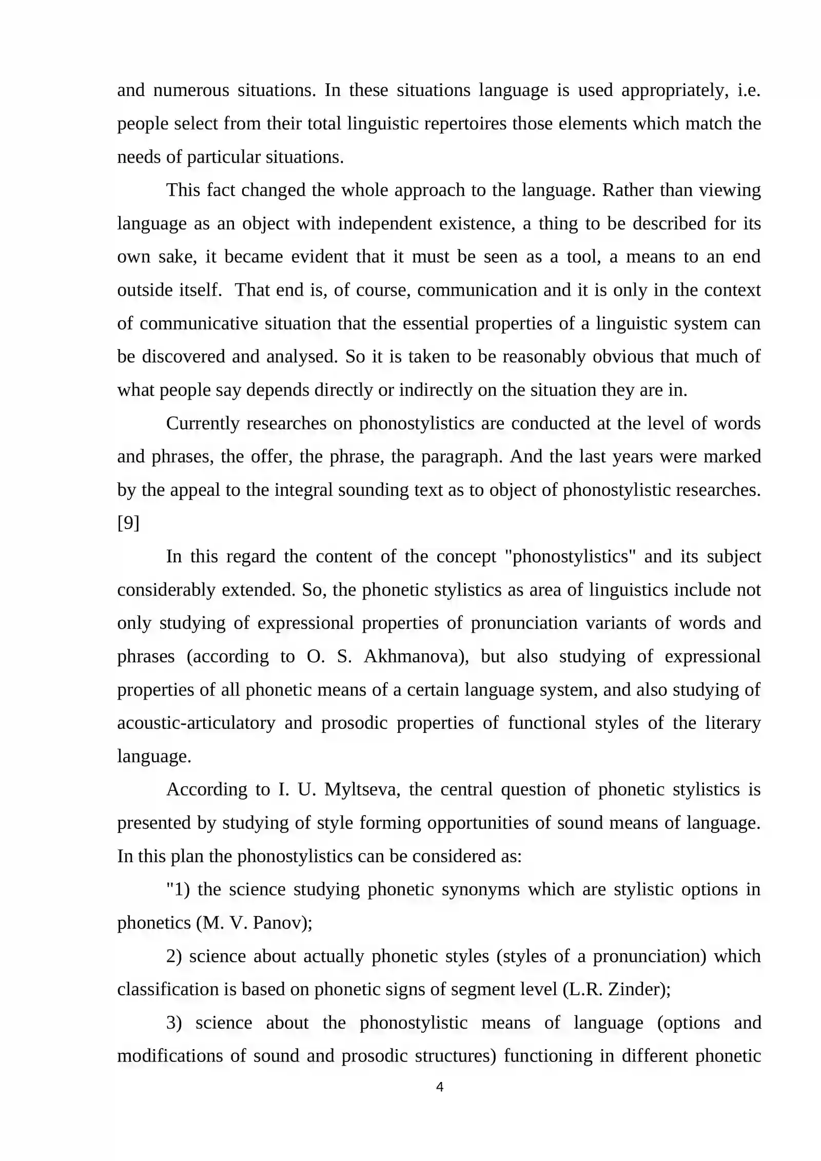 PHONOSTYLISTICS AND ITS MAIN FEATURES 4